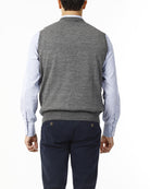 GILET SCOLLO V_GRIGIO