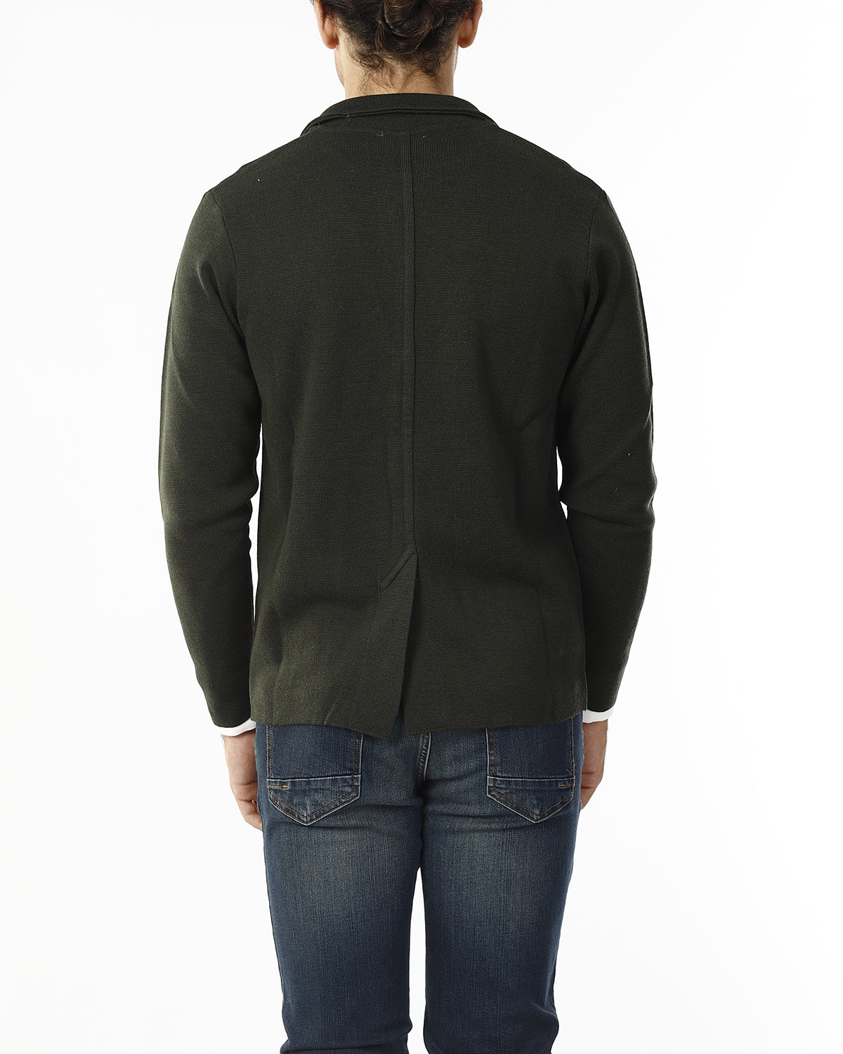 BLAZER IN MAGLIA A 3 BOTTONI_MILITARE