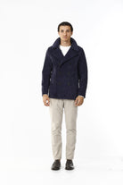 GIACCA DOPPIOPETTO VELLUTO A COSTE_BLU