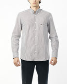 CAMICIA MICRORIGA MARRONE