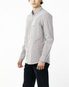 CAMICIA MICRORIGA MARRONE