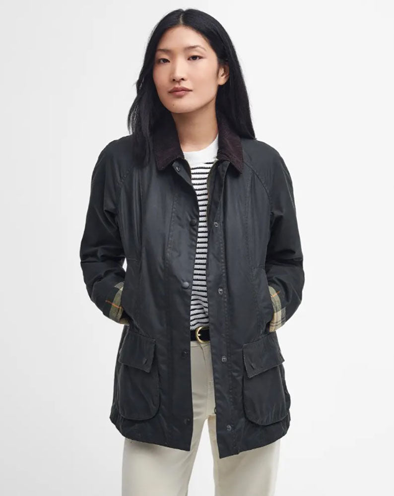 BARBOUR GIUBBOTTO GIACCA CERATA BEADNELL_SG91_SAGE