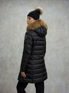 BLAUER GIUBBOTTO PIUMINO LUNGO CON PELLICCIA KRISTIN_NERO_3