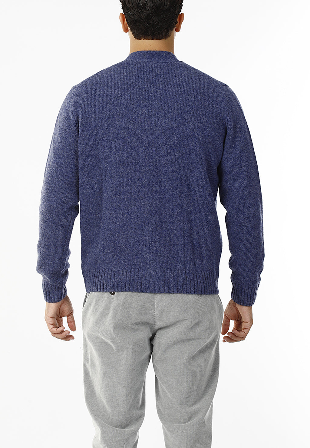 CARDIGAN SCOLLO V LANA SHETLAND 100%_AVION