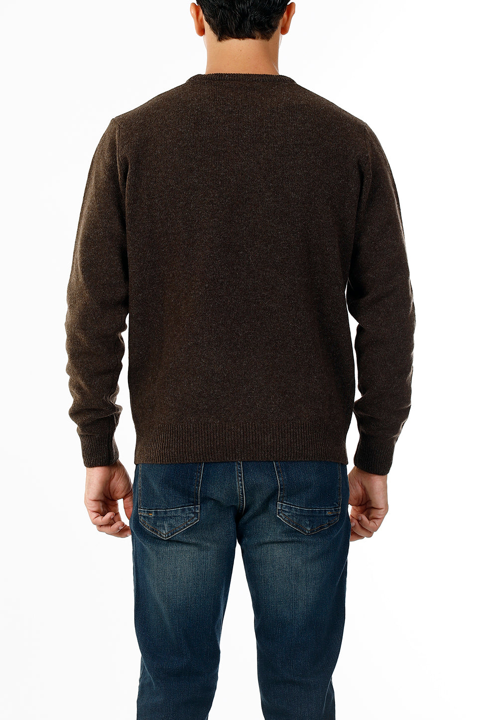 OLD RIVER MAGLIONE GIROCOLLO MINIMAL LANA_MORO