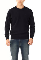 OLD RIVER MAGLIONE GIROCOLLO MINIMAL LANA_BLU