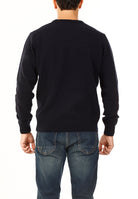 OLD RIVER MAGLIONE GIROCOLLO MINIMAL LANA_BLU