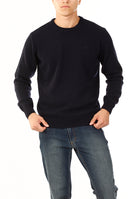 OLD RIVER MAGLIONE GIROCOLLO MINIMAL LANA_BLU