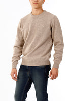 OLD RIVER MAGLIONE GIROCOLLO MINIMAL LANA_BEIGE