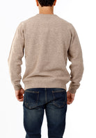 OLD RIVER MAGLIONE GIROCOLLO MINIMAL LANA_BEIGE