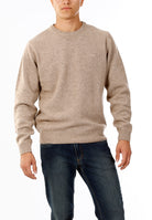 OLD RIVER MAGLIONE GIROCOLLO MINIMAL LANA_BEIGE