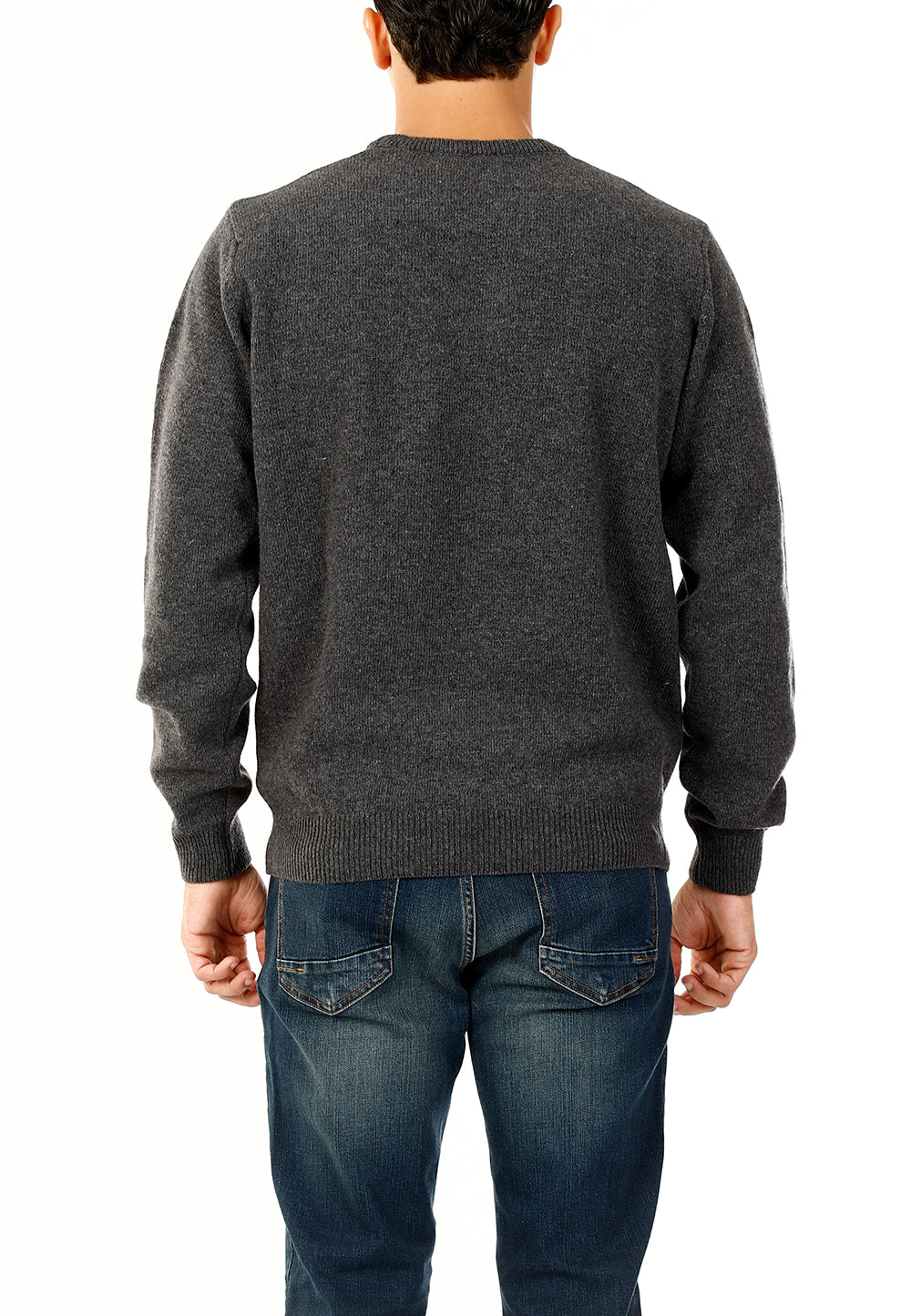 OLD RIVER MAGLIONE GIROCOLLO MINIMAL LANA_GRIGIO