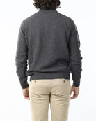 MAGLIONE CON LUPETTO MEZZA ZIP_GRIGIO ANTRACITE