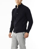 CARDIGAN COLLO ALTO CON BOTTONI_BLU