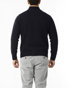 CARDIGAN COLLO ALTO CON BOTTONI_BLU