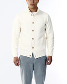 CARDIGAN COLLO ALTO CON BOTTONI_PANNA