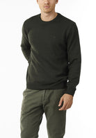 AGLIONE GIROCOLLO MINIMAL MISTO LANA_MILITARE