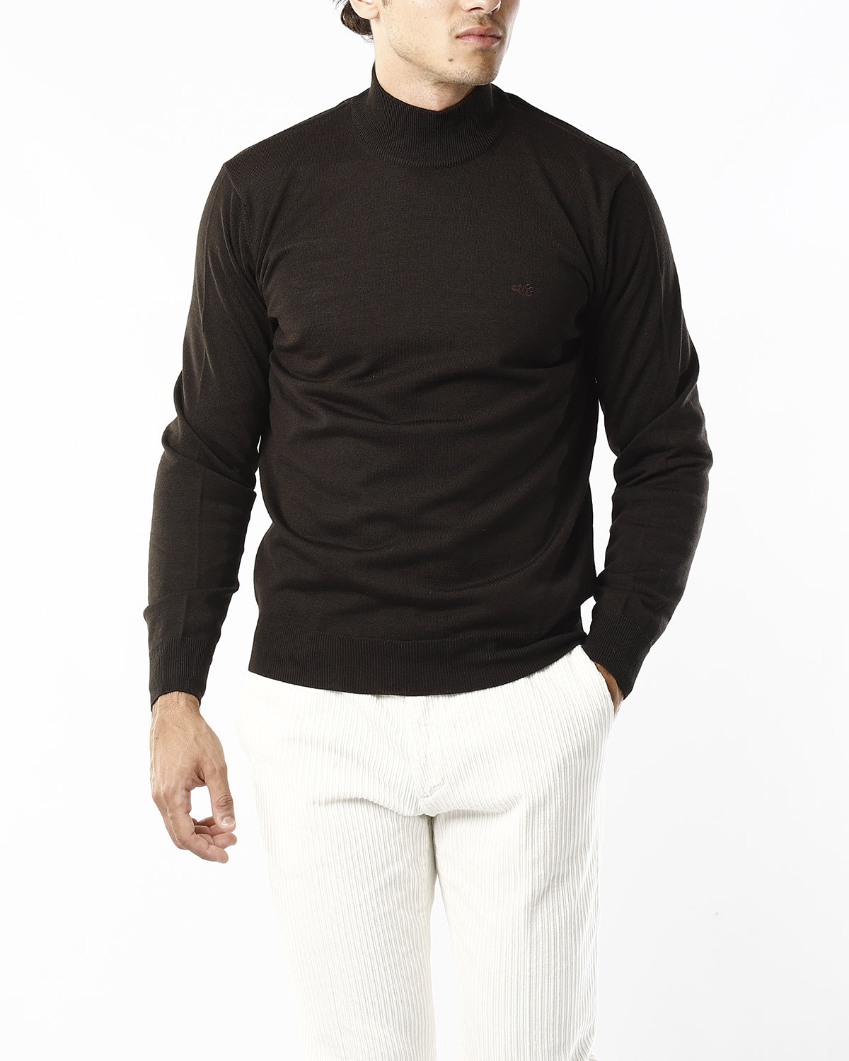 MAGLIONE COLLO LUPETTO_MORO