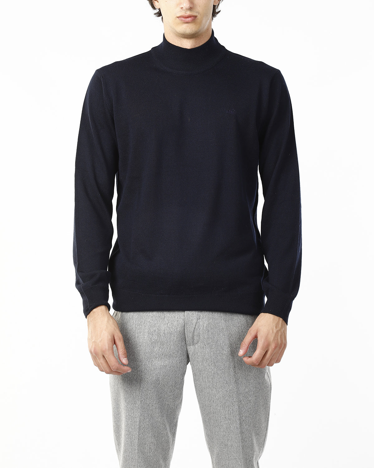 MAGLIONE COLLO LUPETTO_BLU