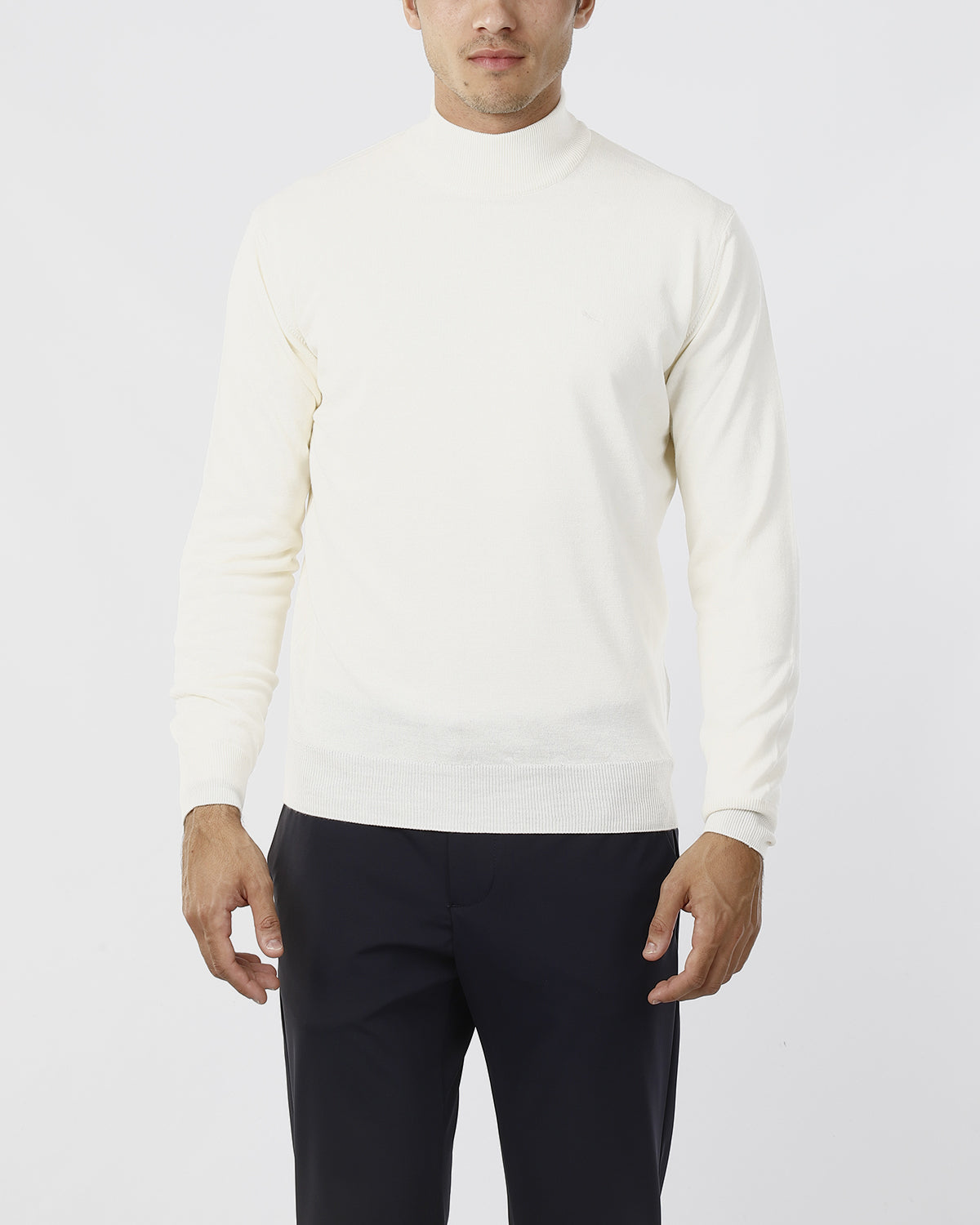 MAGLIONE COLLO LUPETTO_PANNA