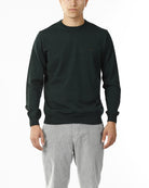 MAGLIONE GIROCOLLO MISTO LANA RASATA_VERDE