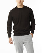 MAGLIONE GIROCOLLO MISTO LANA RASATA_CASTAGNA