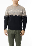 MAGLIONE GIROCOLLO FANTASIA INVERNO_BLU