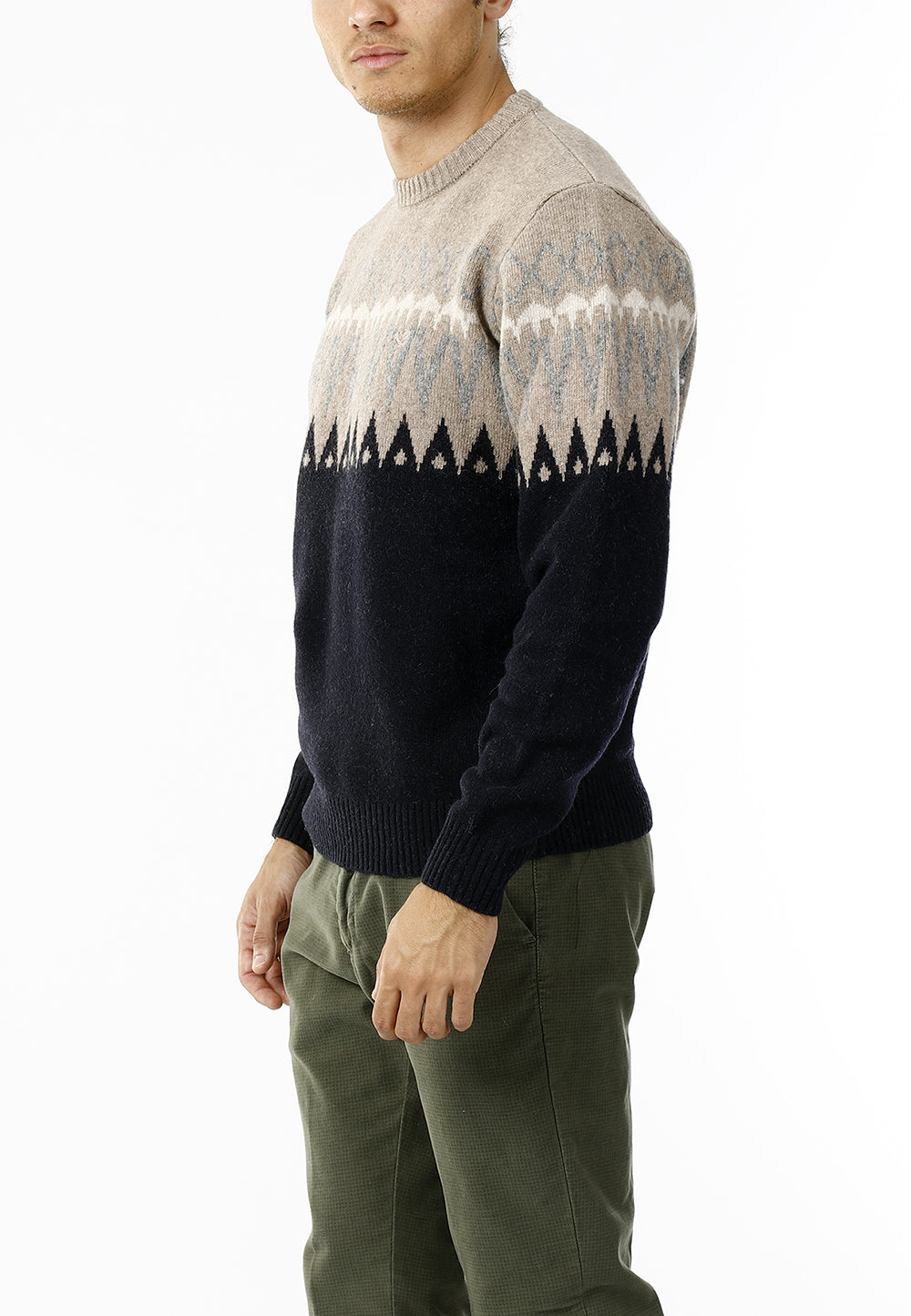 MAGLIONE GIROCOLLO FANTASIA INVERNO_BLU