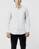 CAMICIA FLANELLA MICROFANTASIA_CELESTE