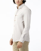 CAMICIA FLANELLA MICROFANTASIA_BEIGE