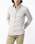 CAMICIA FLANELLA MICROFANTASIA_BEIGE
