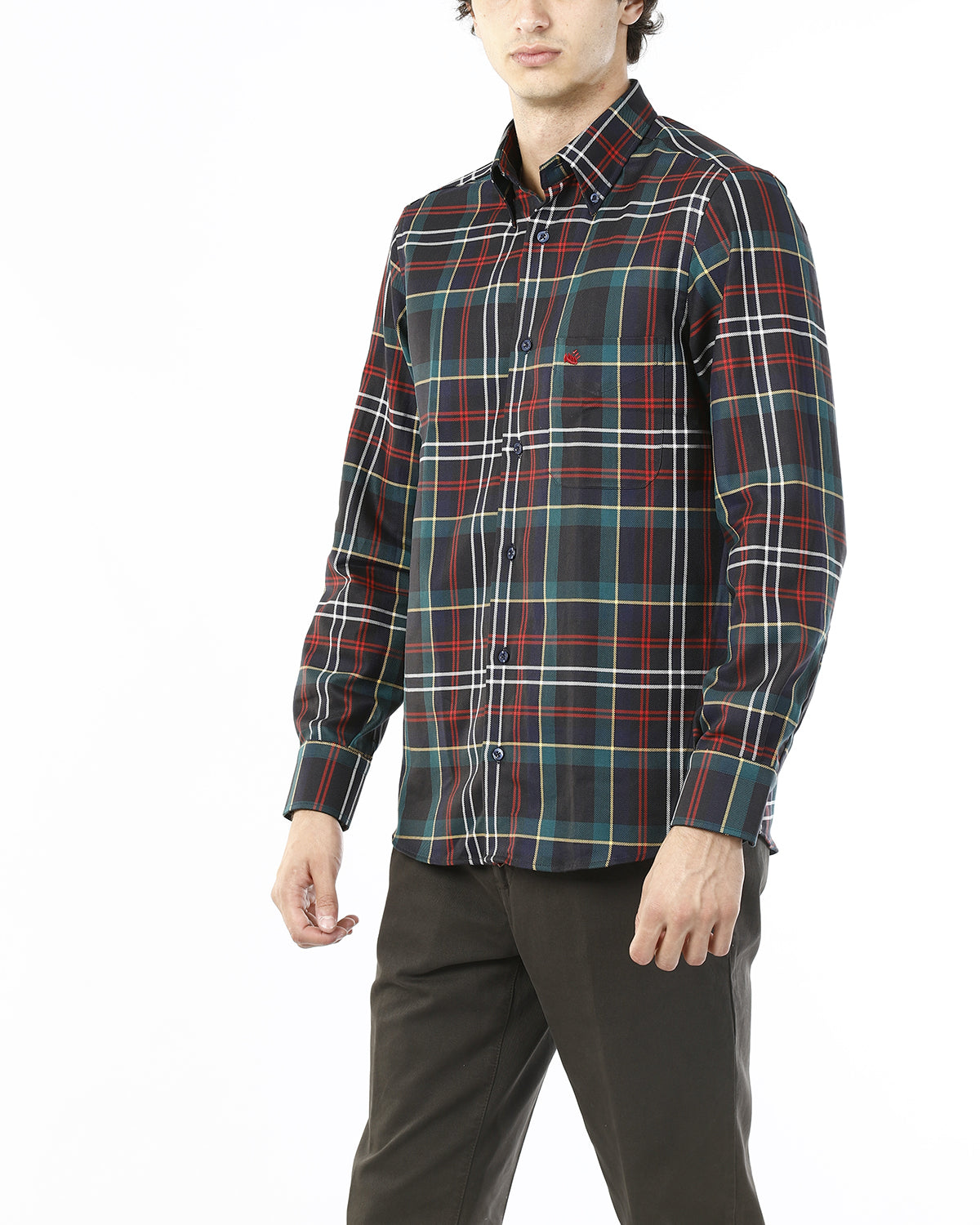 CAMICIA IN FLANELLA SCOZZESE_ROSSO