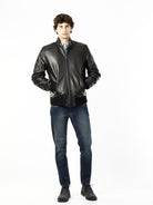 OLD RIVER BOMBER PELLE 100%_NERO