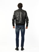 OLD RIVER BOMBER PELLE 100%_NERO