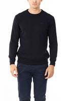 MAGLIONE GIROCOLLO MISTO CASHMERE RASATO_BLU