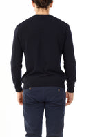 MAGLIONE GIROCOLLO MISTO CASHMERE RASATO_BLU