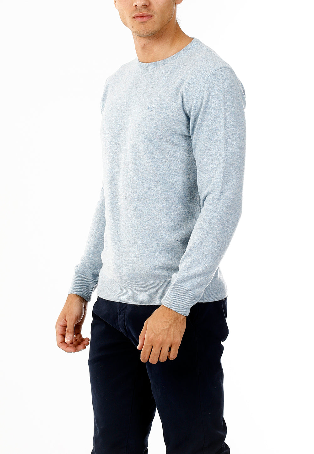 MAGLIONE GIROCOLLO MISTO CASHMERE RASATO_ZUCCHERO