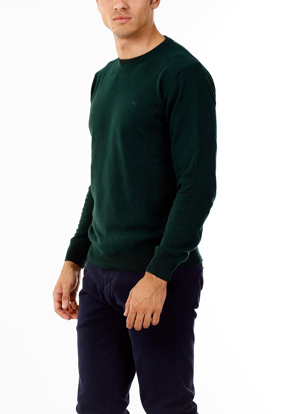 MAGLIONE GIROCOLLO MISTO CASHMERE RASATO_VERDE