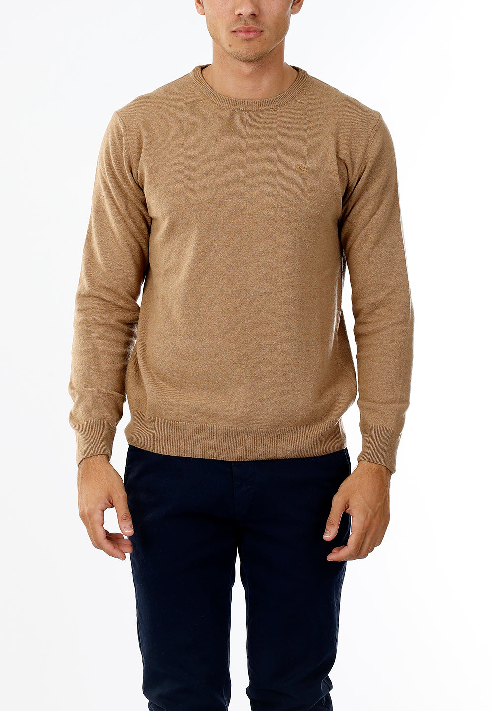 MAGLIONE GIROCOLLO MISTO CASHMERE RASATO_CAMMELLO