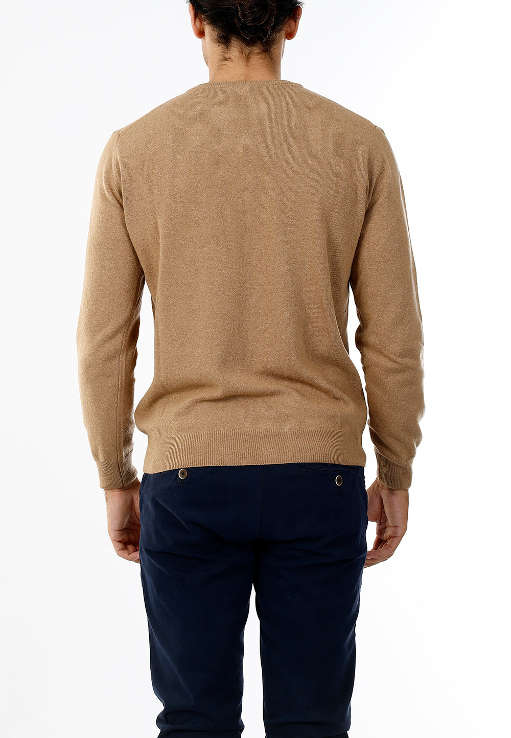 MAGLIONE GIROCOLLO MISTO CASHMERE RASATO_CAMMELLO