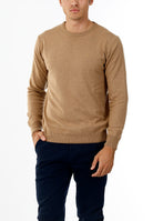 MAGLIONE GIROCOLLO MISTO CASHMERE RASATO_CAMMELLO