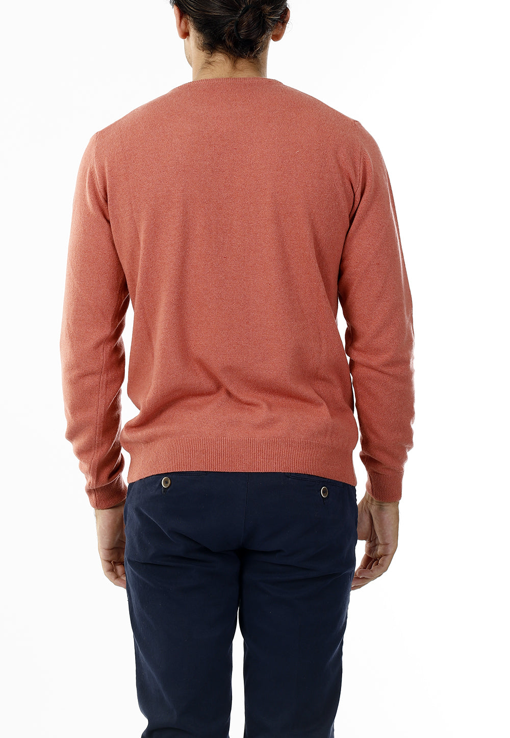 MAGLIONE GIROCOLLO MISTO CASHMERE RASATO_ARAGOSTA