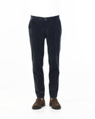 OLD RIVER PANTALONI VELLUTONE TASCA AMERICA SLIM_BLU