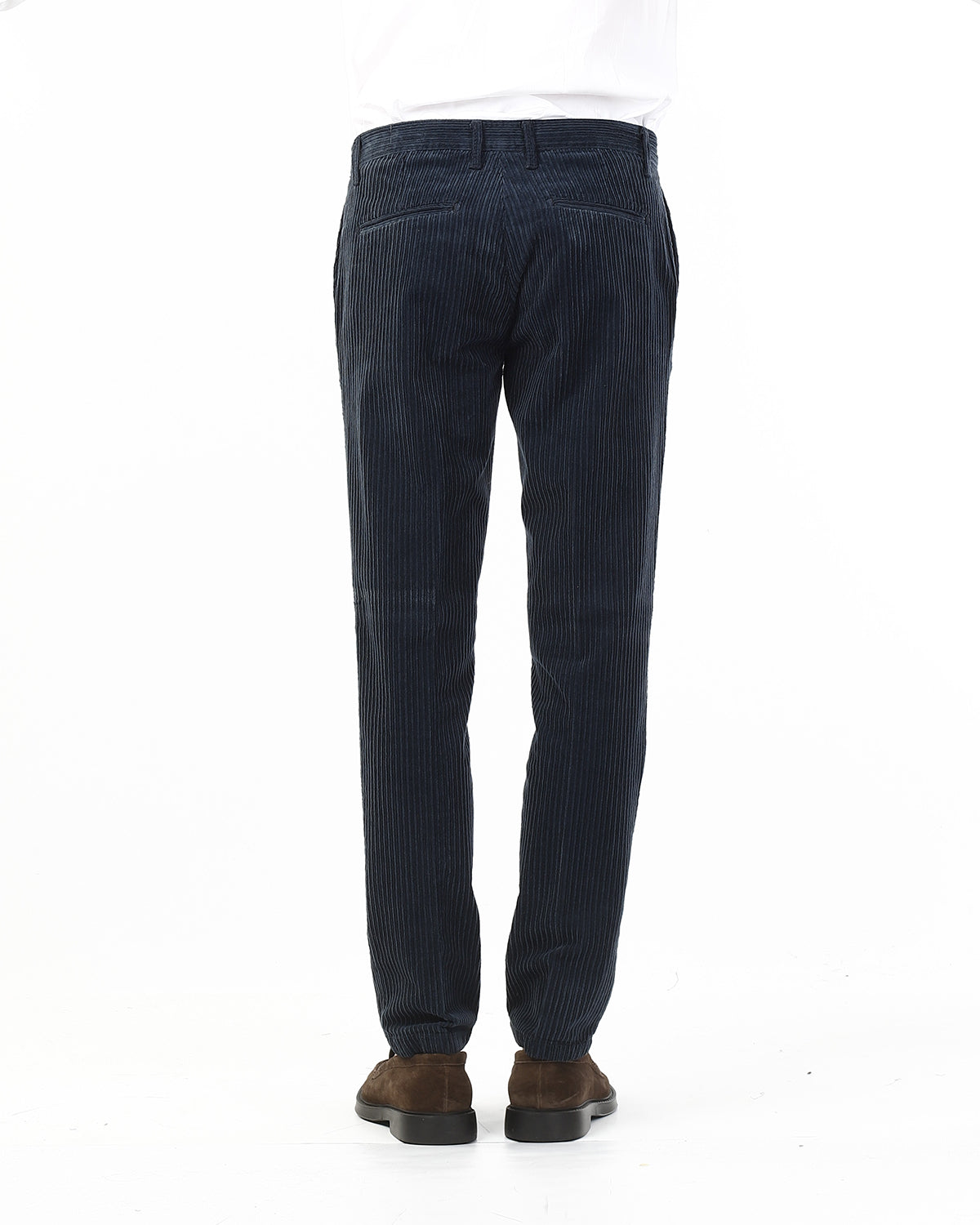 OLD RIVER PANTALONI VELLUTONE TASCA AMERICA SLIM_BLU
