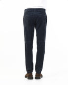 OLD RIVER PANTALONI VELLUTONE TASCA AMERICA SLIM_BLU