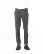 OLD RIVER PANTALONI VELLUTONE TASCA AMERICA SLIM_GRIGIO