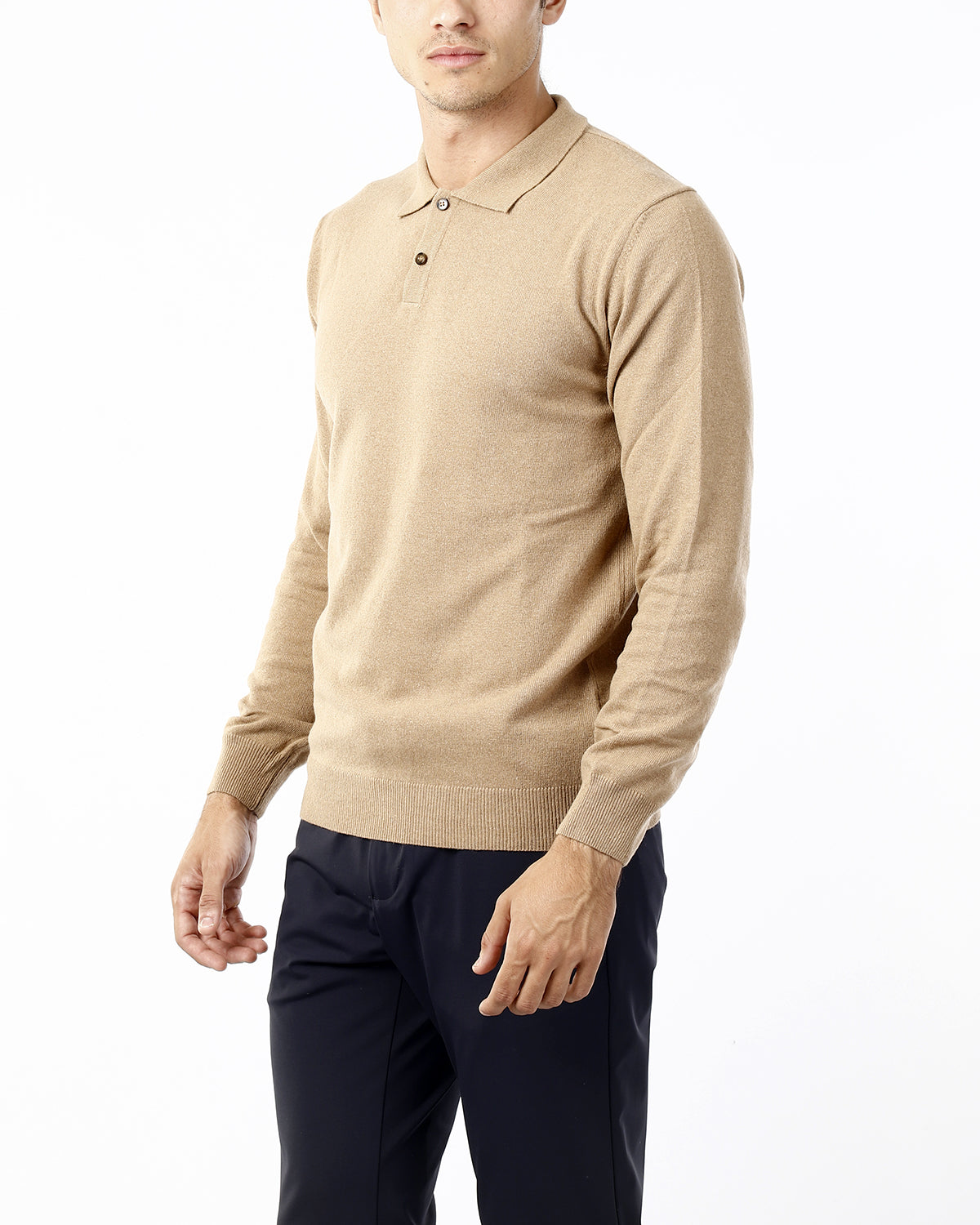 POLO IN MAGLIA_BEIGE