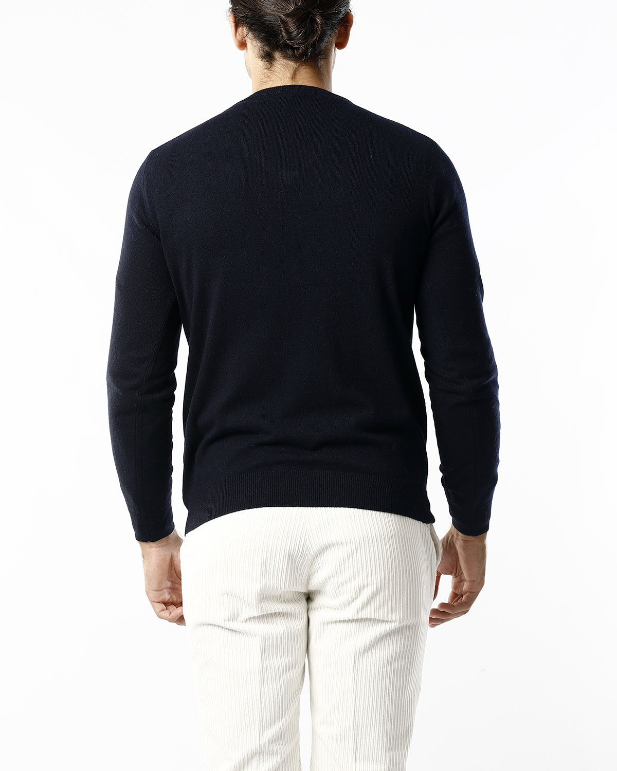 MAGLIONE RASATO SCOLLO V_BLU