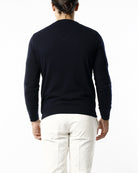 MAGLIONE RASATO SCOLLO V_BLU