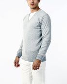 MAGLIONE RASATO SCOLLO V_GRIGIO